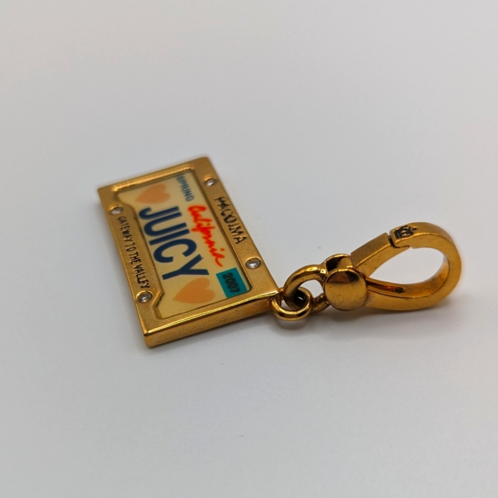 Retired Juicy Couture License Plate Charm 2007